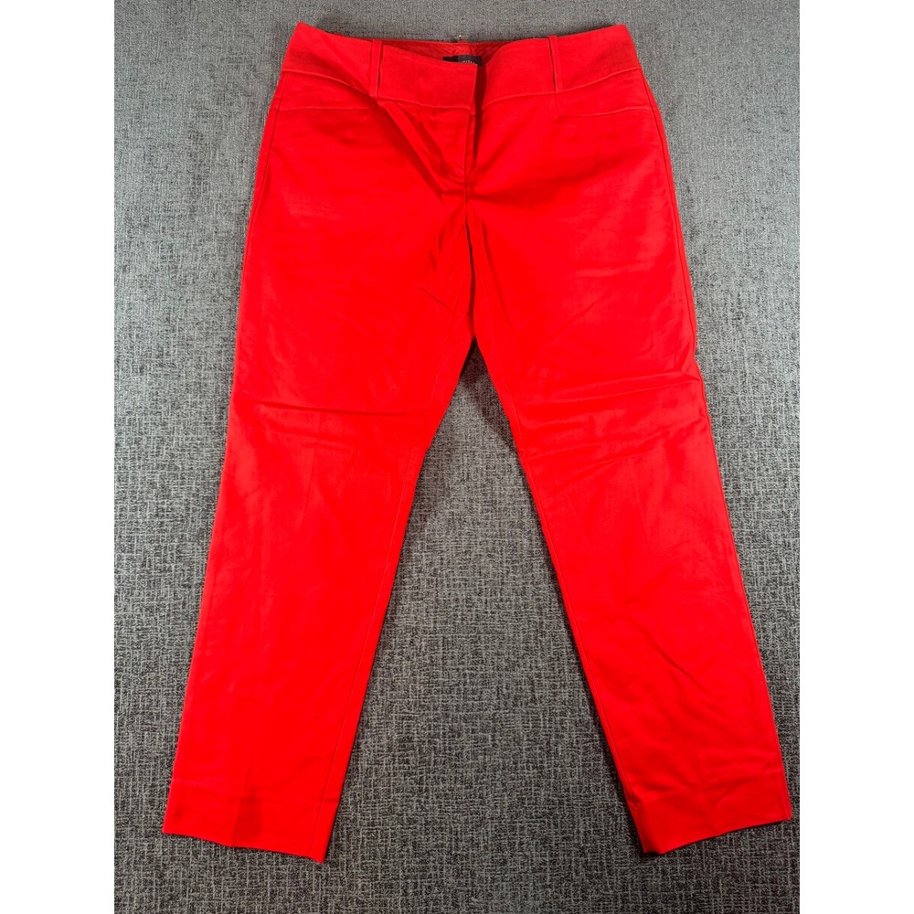 The Limited Womens Red Slim Leg Dress Pants Size 6 Cotton‎ Stretch Trousers